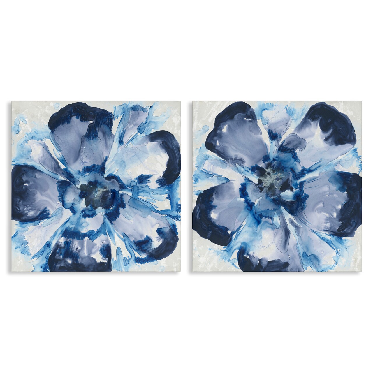 Stupell Industries Blue Glass Blossoms 2pc Canvas Set, design by June Erica Vess